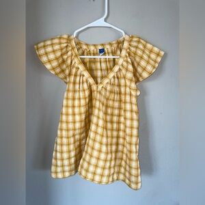Old Navy Yellow Checkered Top
